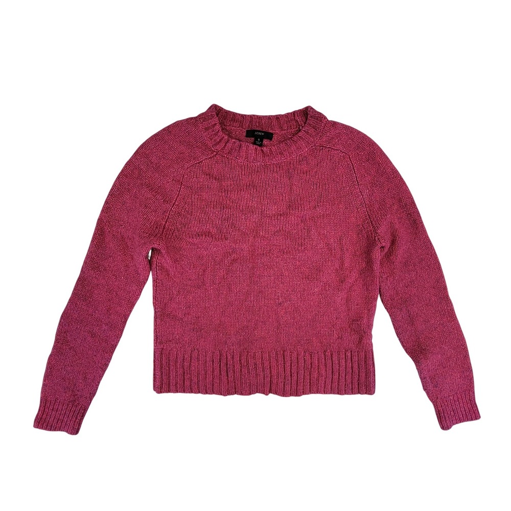 J. Crew Pink Knit Crew Neck Long Sleeve Sweater Women's Size S